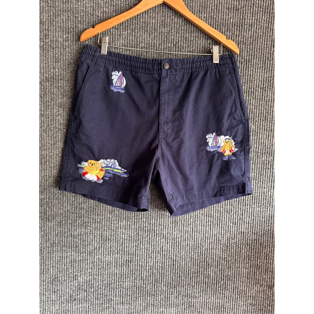Polo Ralph Lauren Men Embroidered Prep  Old Money Coastal Elite Nautical Short L